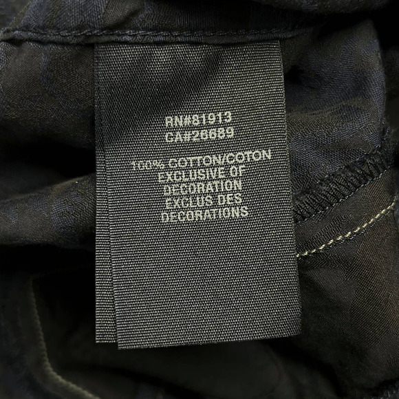 Robert Graham Blue Embroidered Button Down Flip Cuff Cotton Shirt Mens Sz Large - Picture 9 of 12